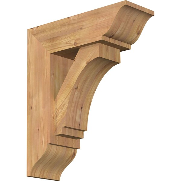 Ekena Millwork Imperial Traditional Smooth Bracket w/ Offset Brace, Western Red Cedar, 7 1/2"W x 22"D x 26"H BKT0806X22X26IMP01SWR - main